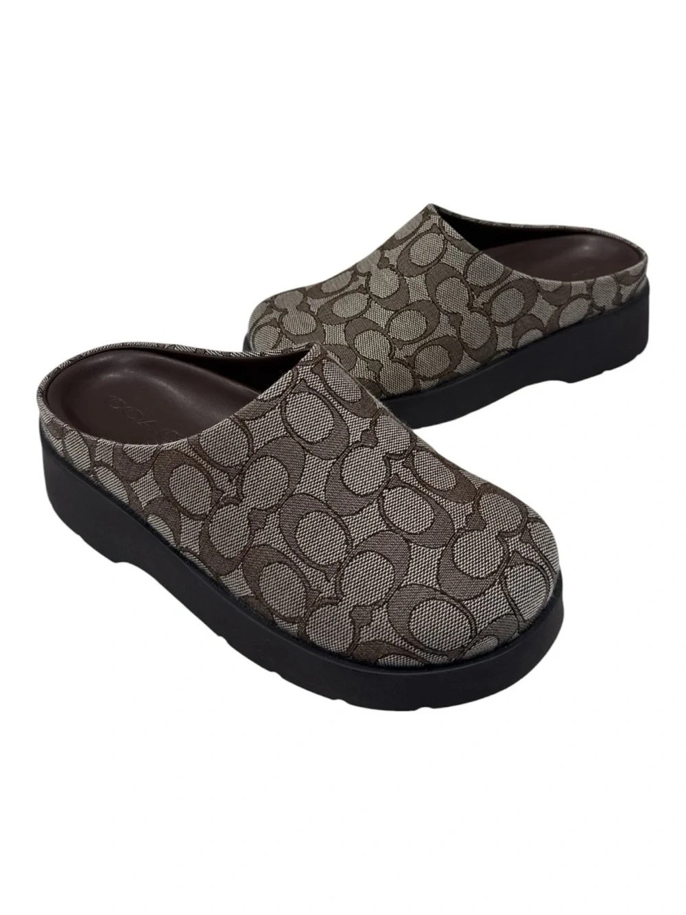 Coach Link Mule In Signature Jacquard size 6